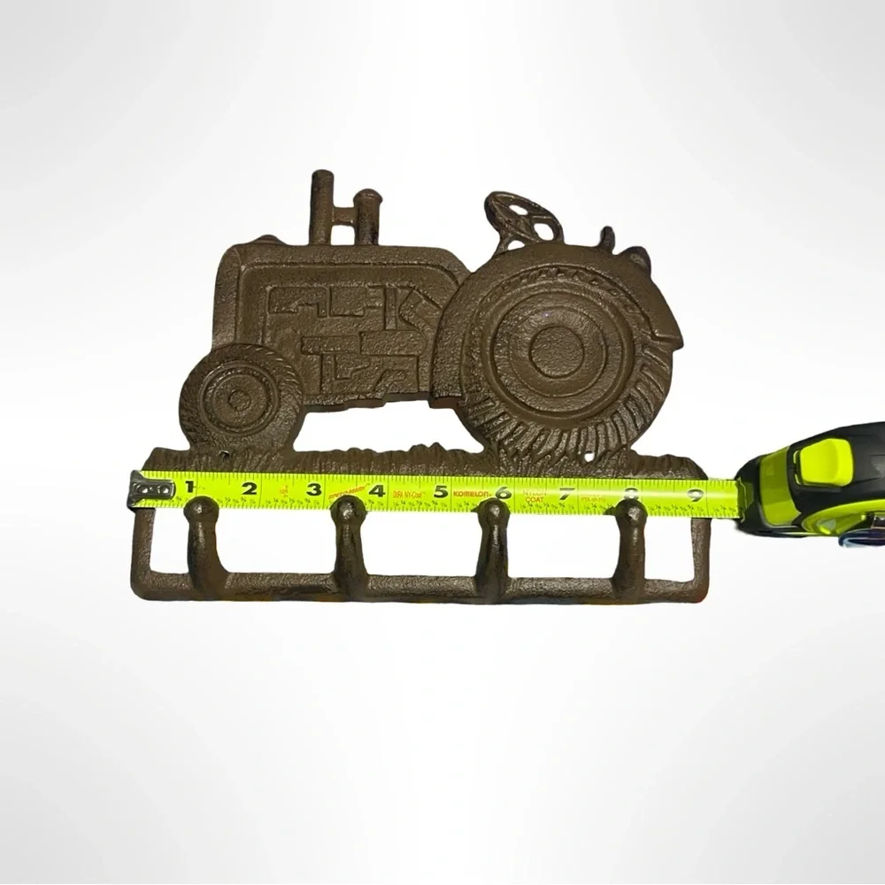 Brown‎ Cast Iron Tractor. Key Holder. Rustic Farmhouse Decor
